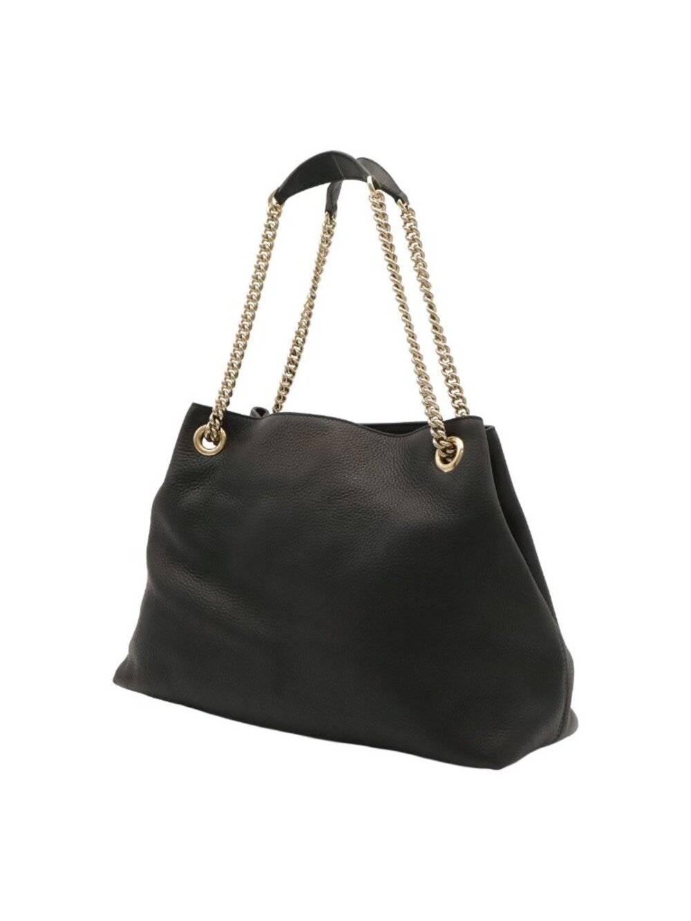 Gucci Soho Interlocking G Logo Chain Shoulder Bag Tote Tassel Charm Leather - Picture 2 of 9